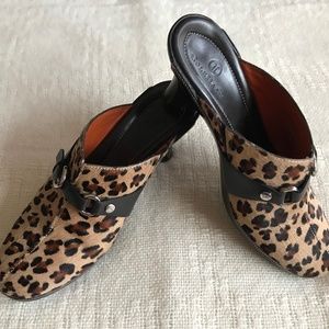 COLE HAAN Sally Leopard Print Brown Leather